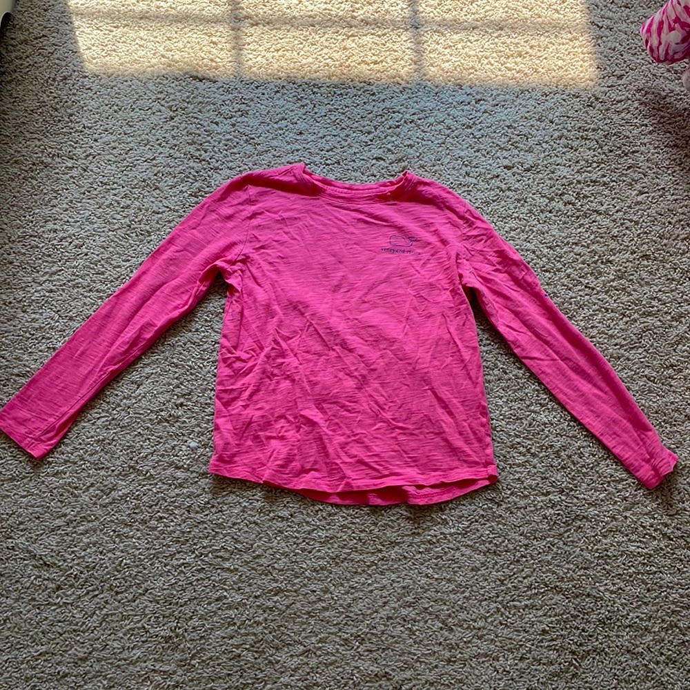 COPY - Vineyard vines long sleeve pink girls shirt